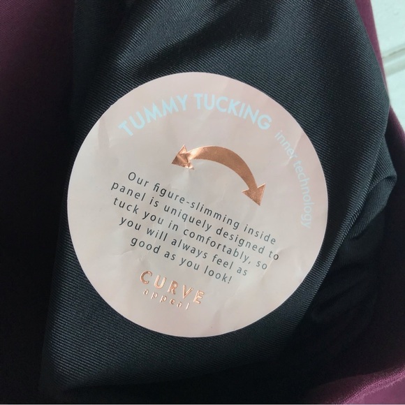 Curvy Appeal Tummy Tucking Legging Burgundy Nro 120246 - Picture 4 of 5